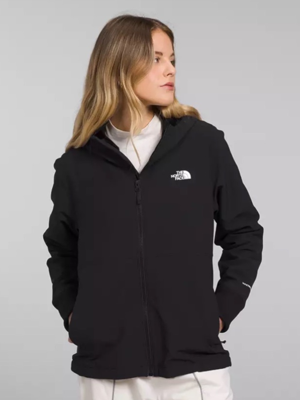 The North Face Women's Black Hooded Softshell Jacket - Logo Chest